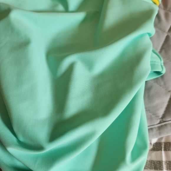 Cupshe pastel bathing suit.  Green, pink, white, and yellow.  Never worn - Picture 2 of 7